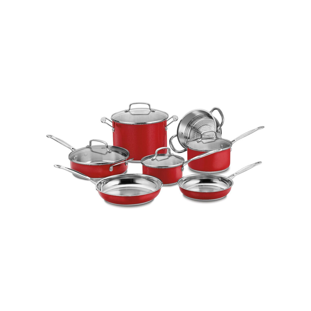 Cuisinart Chef s Classic Color Series 11 pc Stainless Steel Cookware 