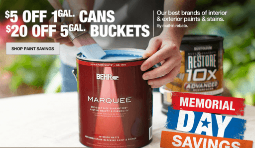 Home Depot Memorial Day Paint Sale Rebate 2022 HomeDepotRebate11