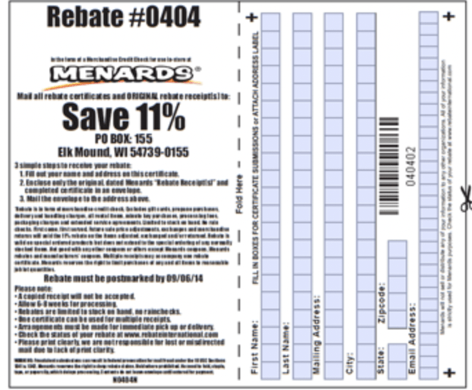 Lowes Match Menards 11 Rebate 2023 RebateMenards