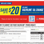 Valvoline Oil Rebate Form Printable Rebate Form